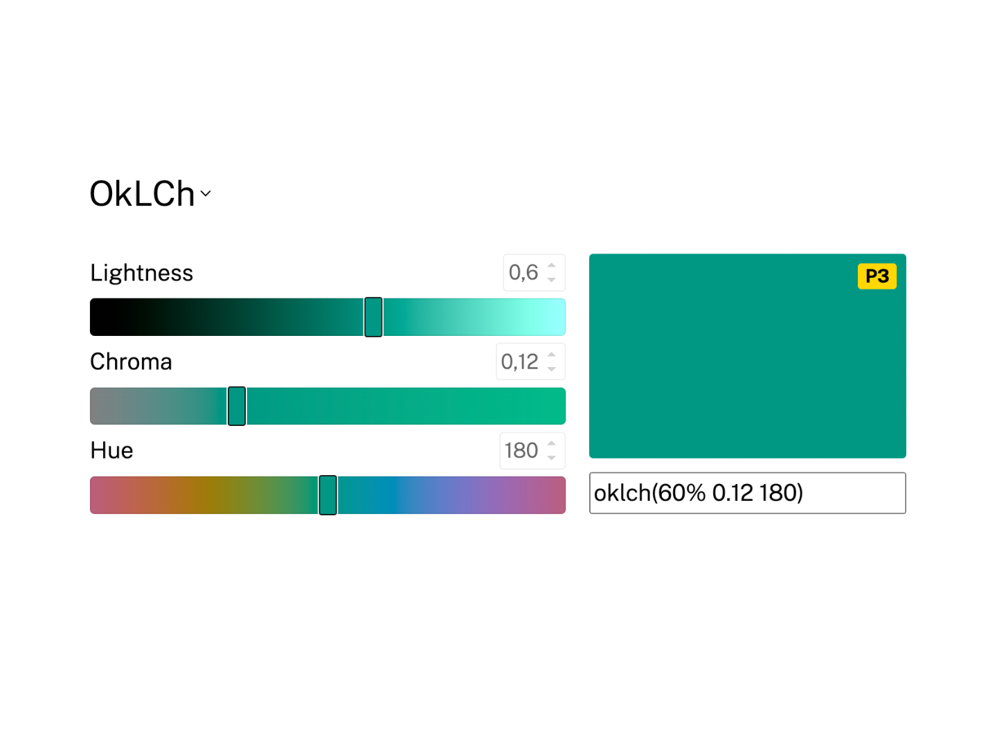 A screenshot showcasing the <color-picker> color element