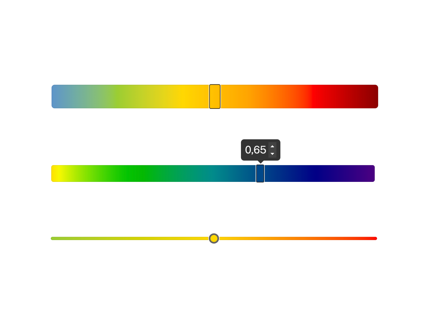 A screenshot showcasing the <color-slider> color element